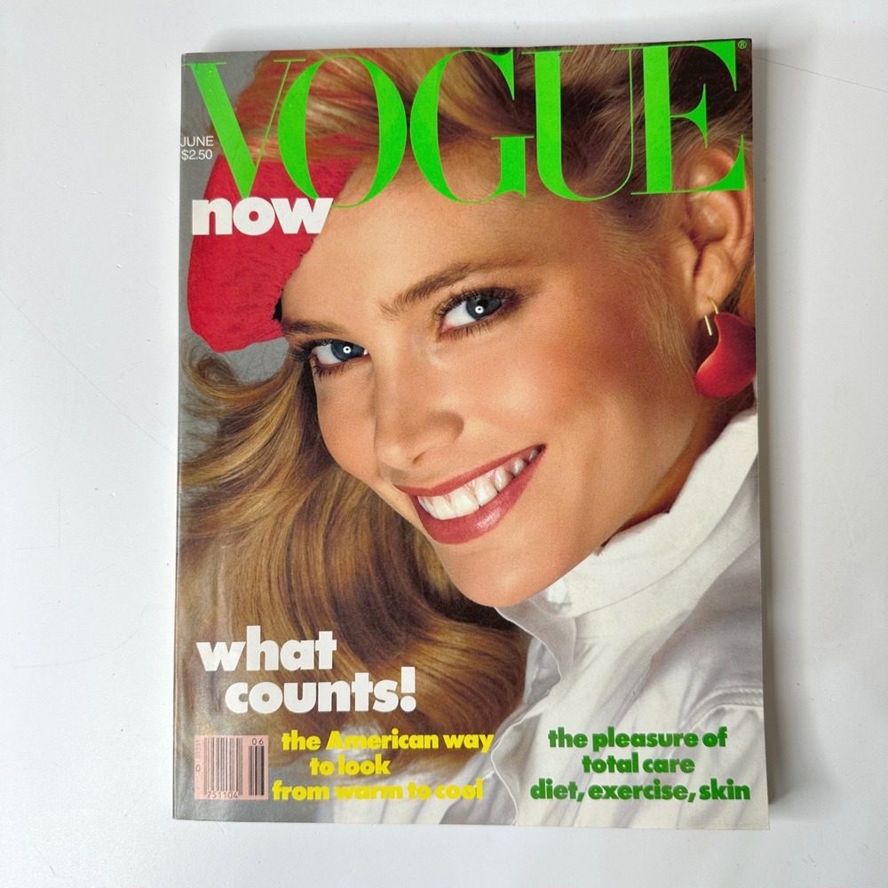 June 1982 Vogue Magazine Kelly Emberg 80s Vintage Fashion Beauty Lifestyle